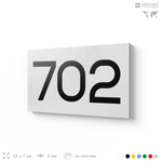 Номер на дверь 702, табличка на дверь для офиса, квартиры, кабинета, аудитории, склада, белая 120х70 мм, Айдентика Технолоджи