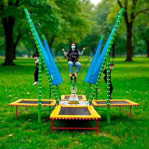 Банджи-батут «Скай-джамп», 4-местный, 6×6×4,5 м