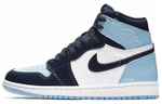 Кроссовки Jordan Air Jordan 1 Retro High Blue Chill 2019 (Женская размерная сетка)