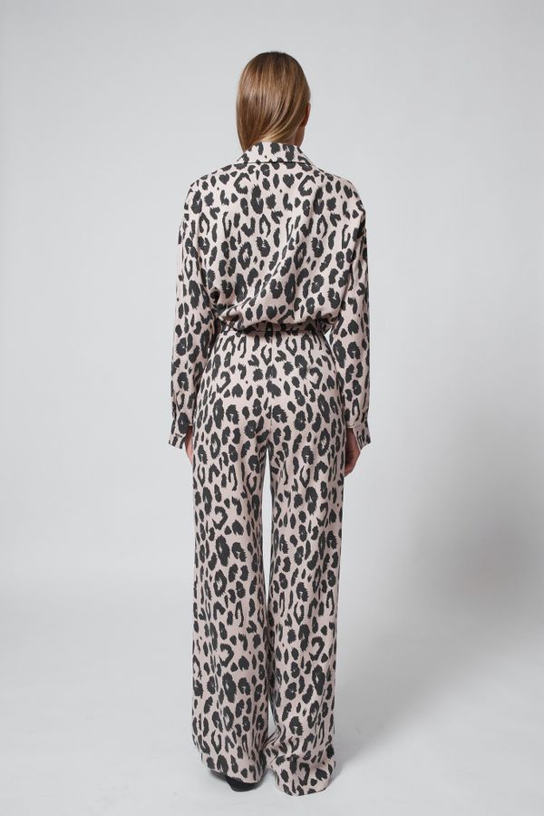 БРЮКИ КЛАССИКА КОРИЧНЕВЫЙ ЦВЕТ, ПРИНТ - ЛЕО