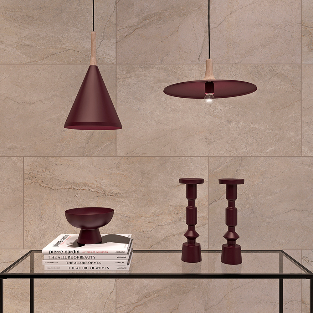 Подсвечник vivlend, 35 см, сливовый