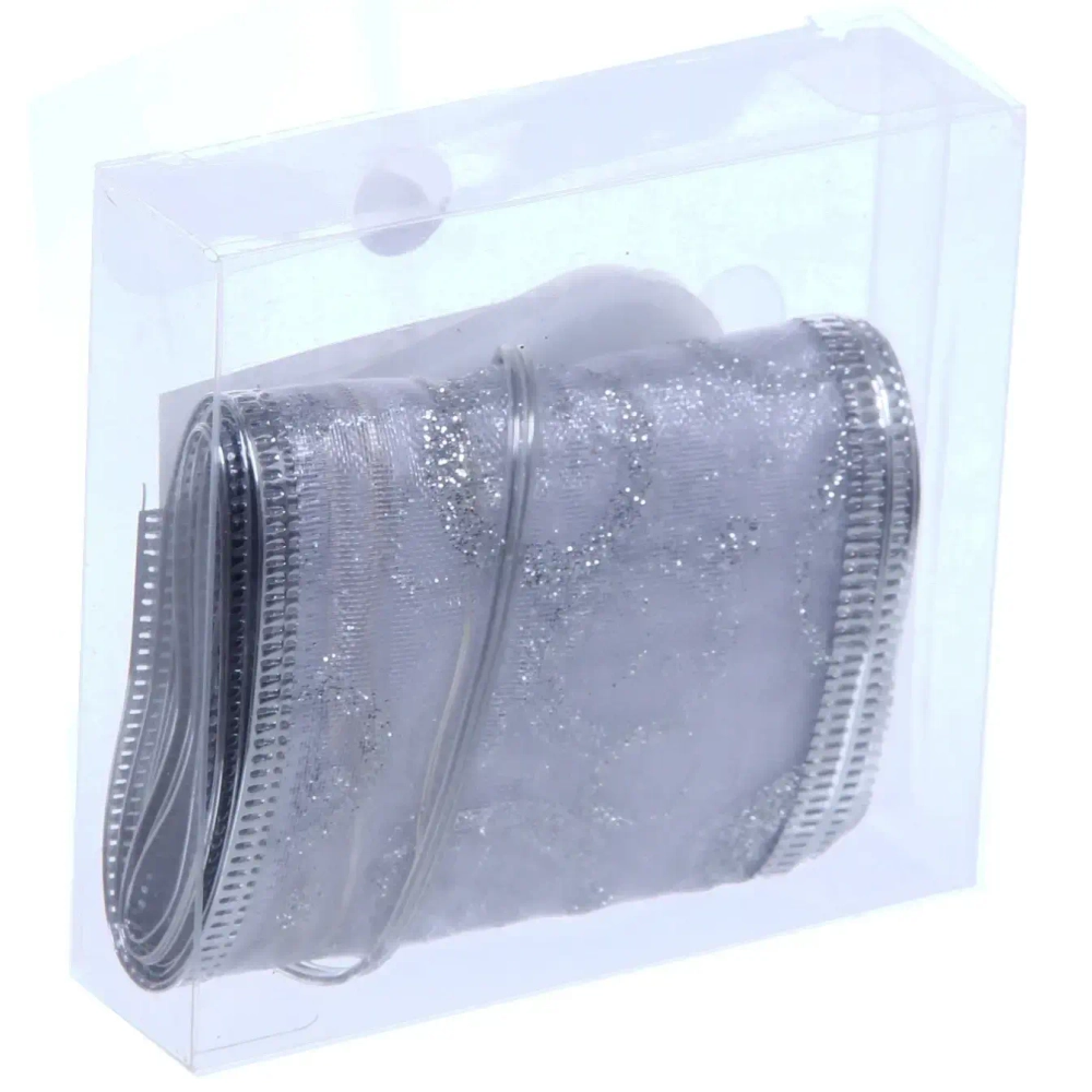 Гирлянда для дома ЛЕНТА ДЕКОРАТИВНАЯ «Морозные узоры» 2,0 м, 6 см (на батарейках), Серебро (подсветка белый)