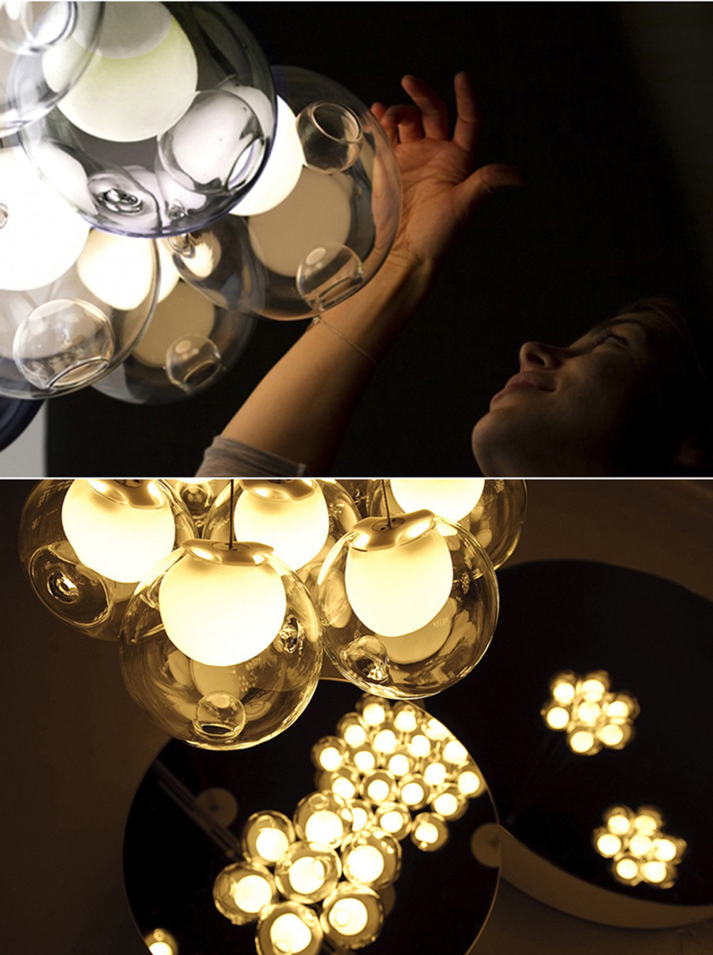 Pendant design lamp  28.1 by Bocci (Clear)