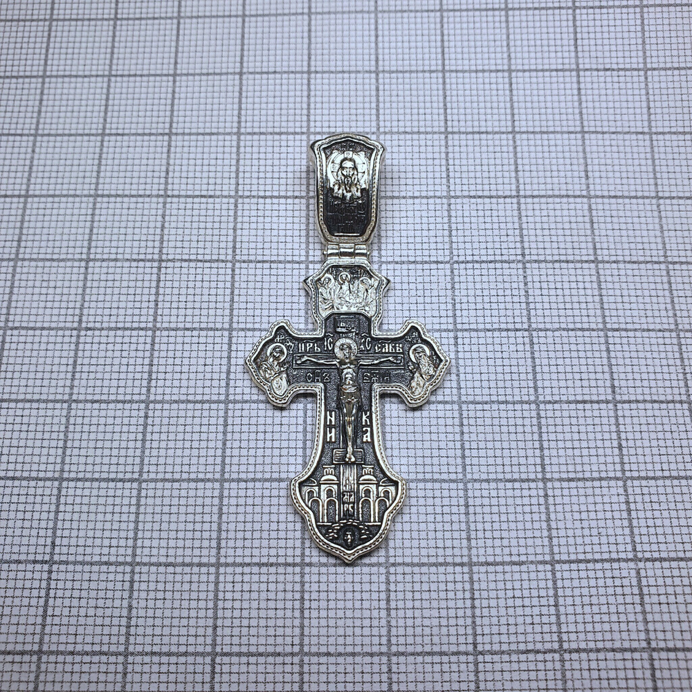 Крест из серебра/Частичное чернение/АрхМихаил СвТроица