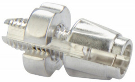 Регулятор натяжения троса тормоза СС142-1 (С017) под резьбу М7, алюминиевый, серебристый арт.530024