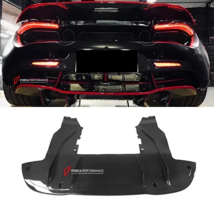 Карбоновый диффузор заднего бампера на замену для McLaren 720S 2017-2023 МакЛарен тюнинг
