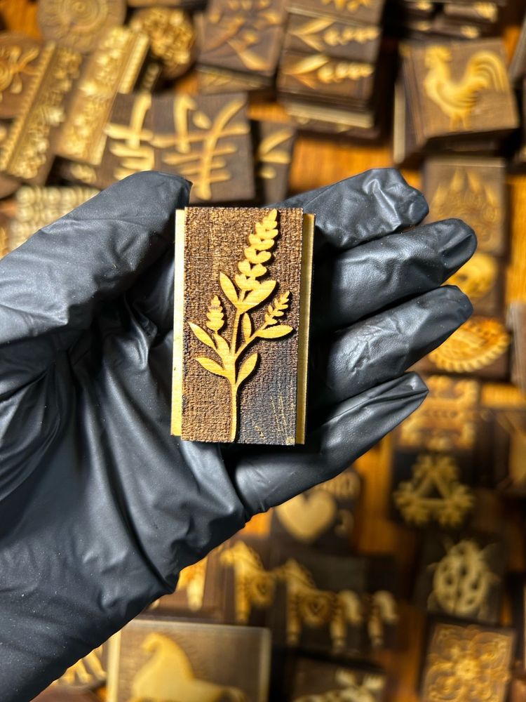 Деревянный штамп 105 (5x,2.5 см) (Уценка!)