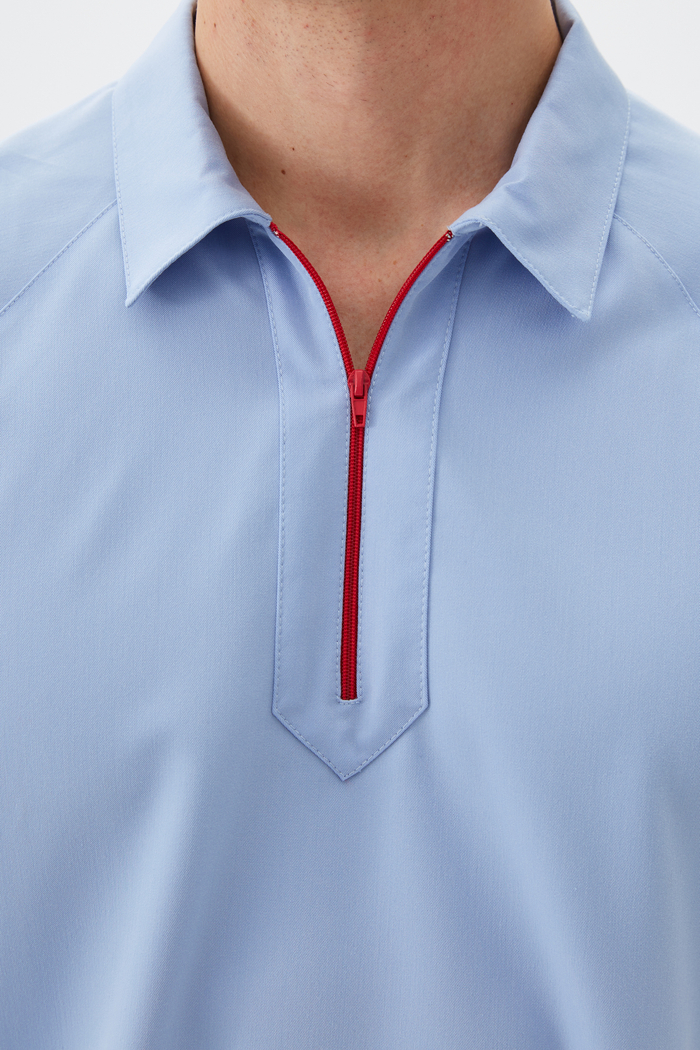 Рубашка поло медицинская мужская Смарт, скайблю