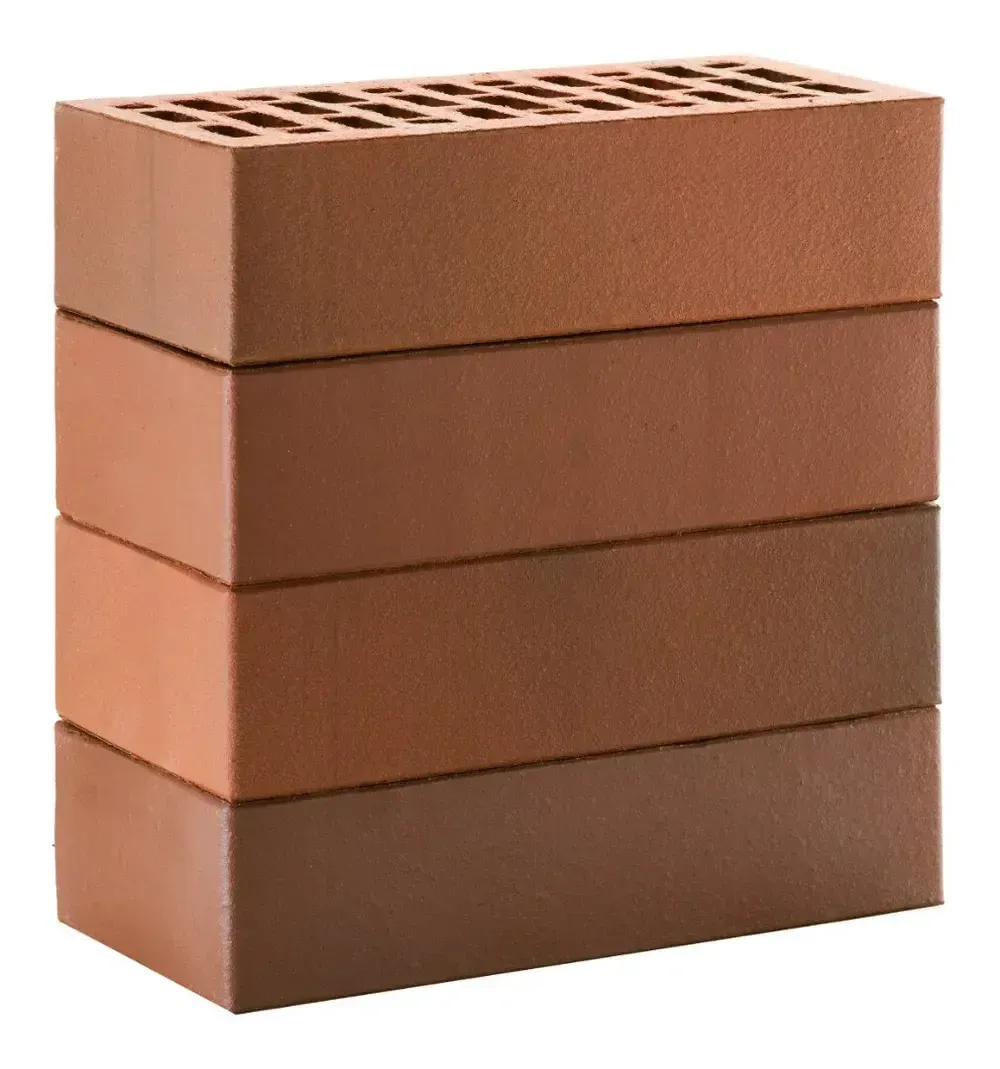 Кирпич ЛСР 1НФ Красный Флэш Ультра Темный, гладкий М-175, 250х120х65 - лицевой керамический пустотелый