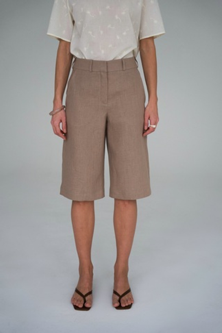 Другой цвет. Шорты Kim изо льна 100%. Цвет сливочный. Размер 42. №28