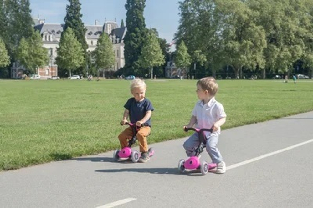 Самокат Globber Go Up Foldable Plus Lights светло-синий