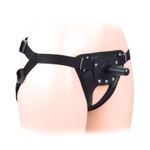 Черные трусики для страпона в комплекте с коннектором (Цвет: черный)