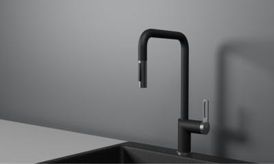 Granula GR-8173, ЧЕРНЫЙ, СМЕСИТЕЛЬ КУХОННЫЙ С ВЫДВИЖНЫМ ИЗЛИВОМ