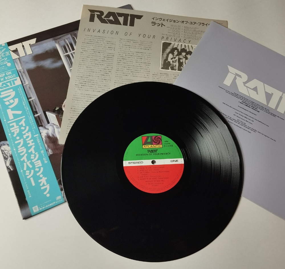 Винтажная виниловая пластинка LP Ratt Invasion Of Your Privacy (Japan 1985) (Obi) Never Use Love