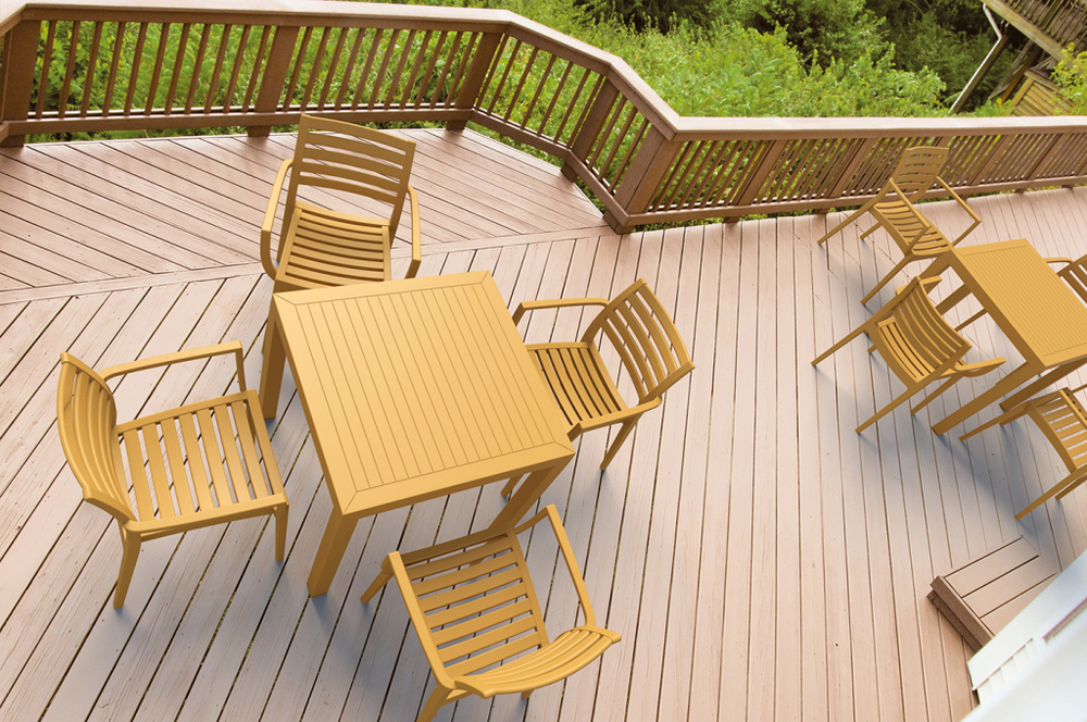 Стол пластиковый Siesta Contract Ares 80, тик