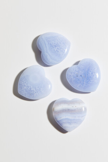 Сердечко из голубого агата