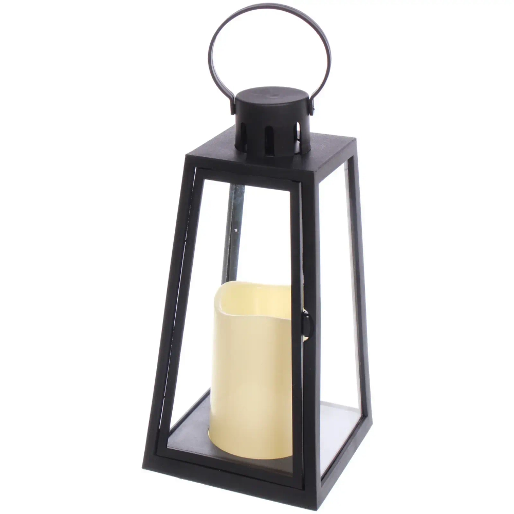 Сувенир с подсветкой «Свеча» 13*13*26 см (работает от 3*ААА), Черный