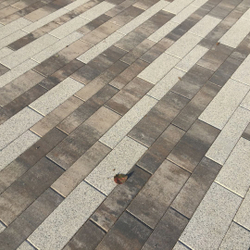 Тротуарная плитка ПАРКЕТ - Листопад гладкий Песчаник, комплект из 4 видов плит