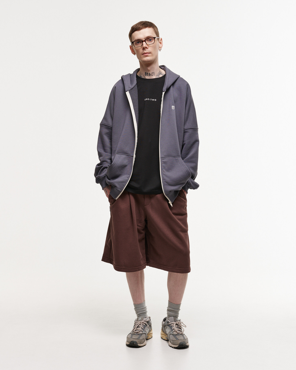 Baggy Shorts LOGO French Roast