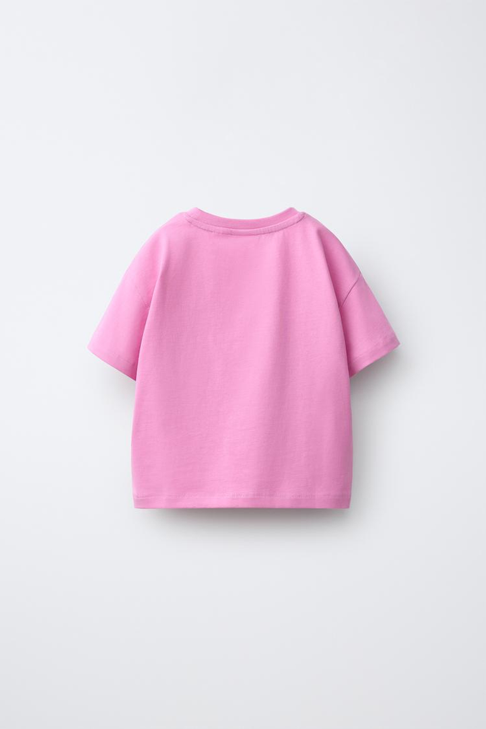 ZARA ФУТБОЛКА С ВЫШИВКОЙ, РОЗОВЫЙ