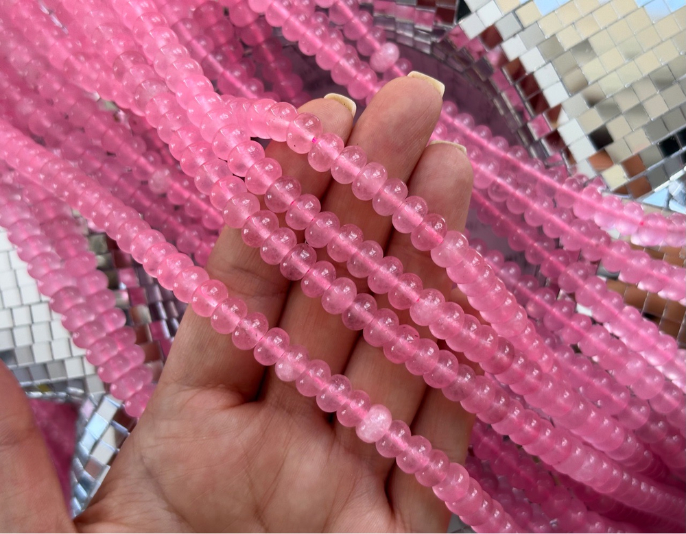 Нить бусин из кварца 8мм, рондель