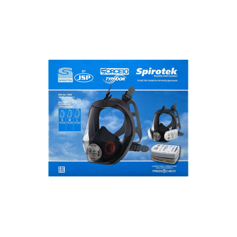Маска SPIROTEK FORCE 10 JSP РАЗМЕР M (Полнолицевая)