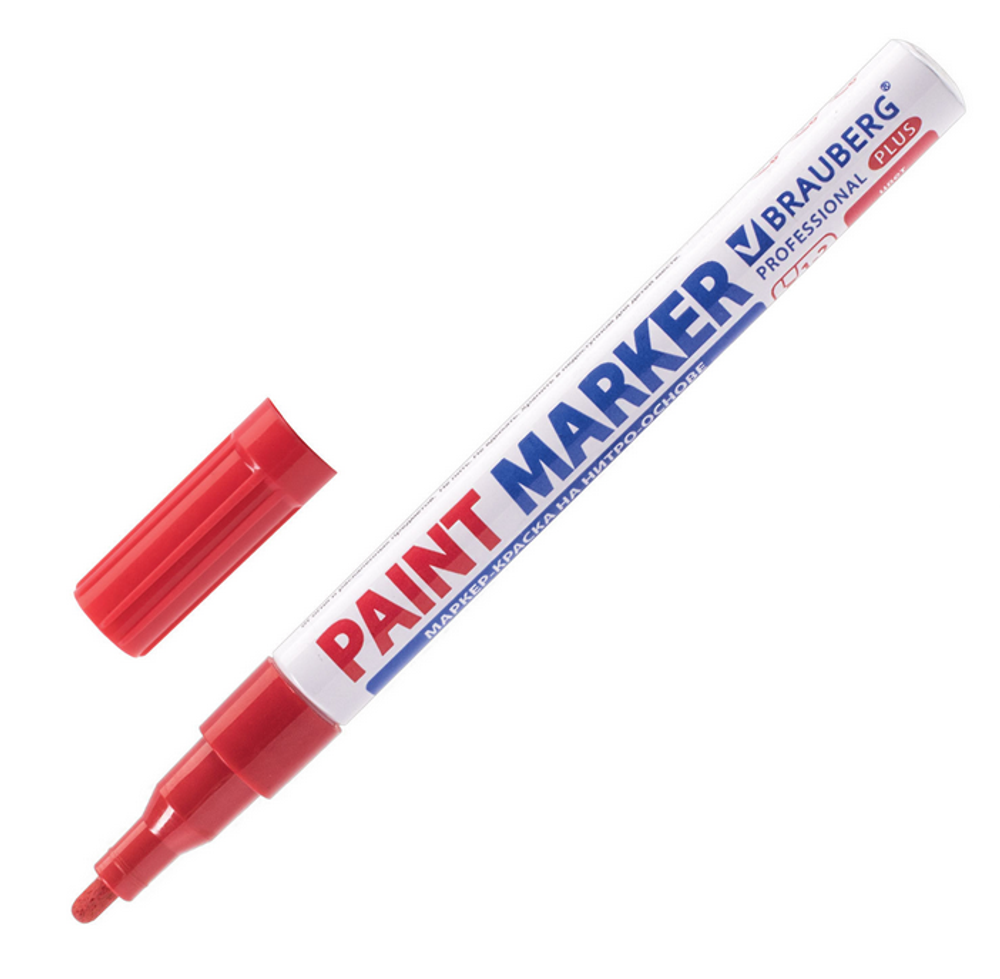 Маркер-краска 1-2 мм. "Professional Plus" красный (BRAUBERG)