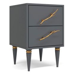 Тумба Арт Классика с 2-мя ящиками Серый Амбер