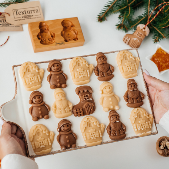 Форма для печенья и пряников Дед мороз и снеговик