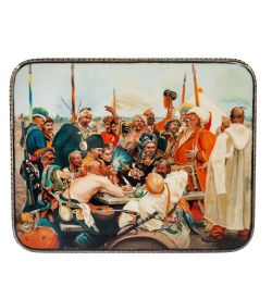 Народные промыслы ШК-35/14 Шкатулка «Запорожцы» исп. Лукашин Н.