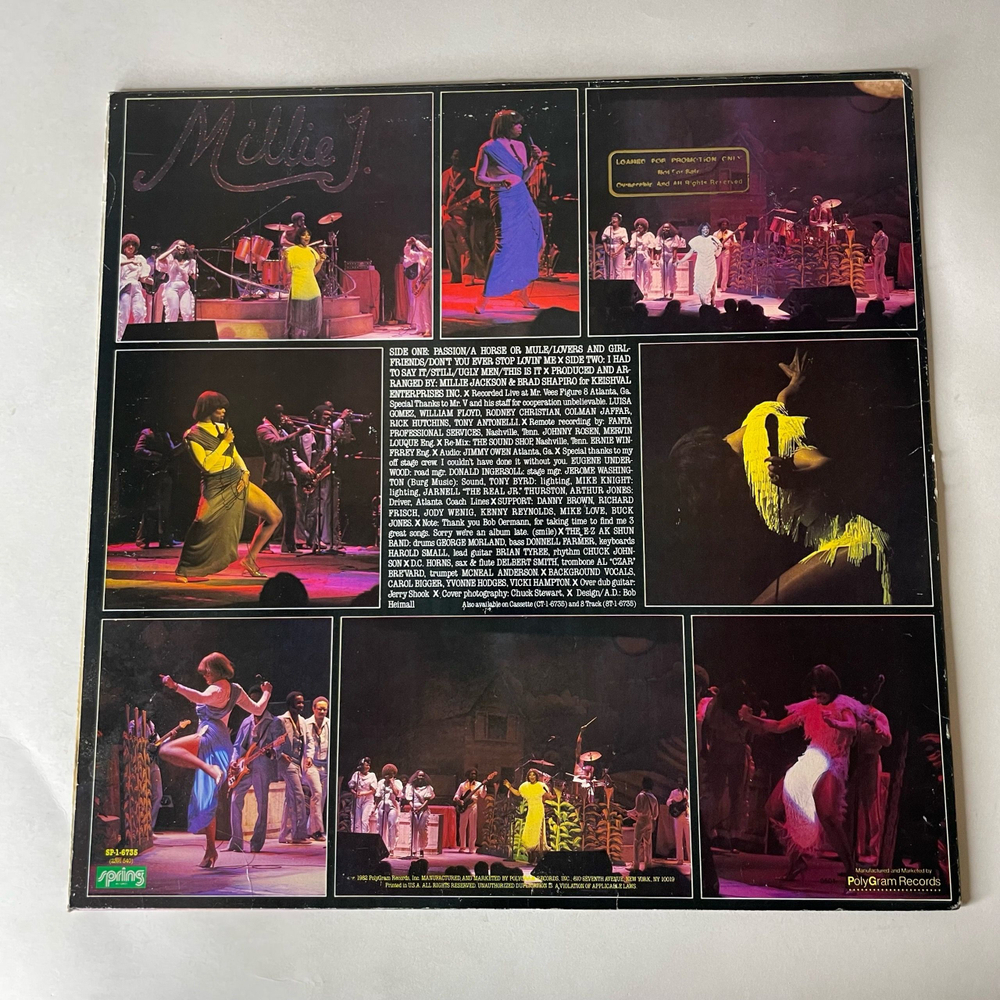 Винтажная виниловая пластинка LP Millie Jackson Live And Outrageous (Rated XXX) (США 1982)