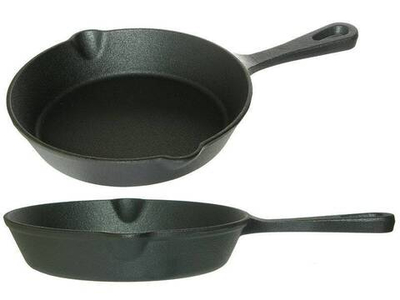 Сковорода 24,5см чугунная литая ручка, тм MYRON COOK