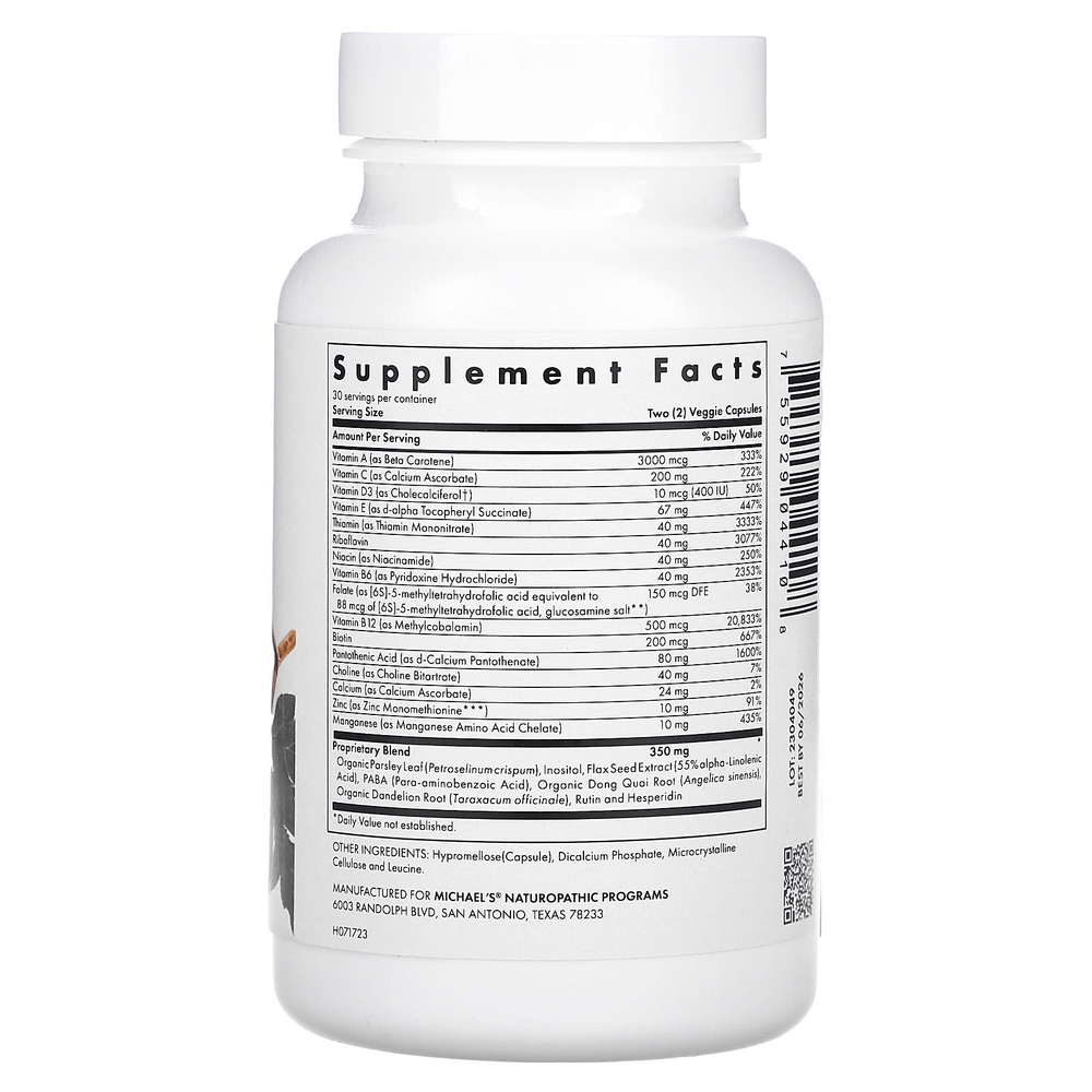 Michael's Health, Мультивитамины для девочек-подростков, 60 вегетарианских капсул