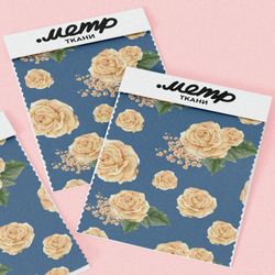 Ткань мембрана розы кремового оттенка