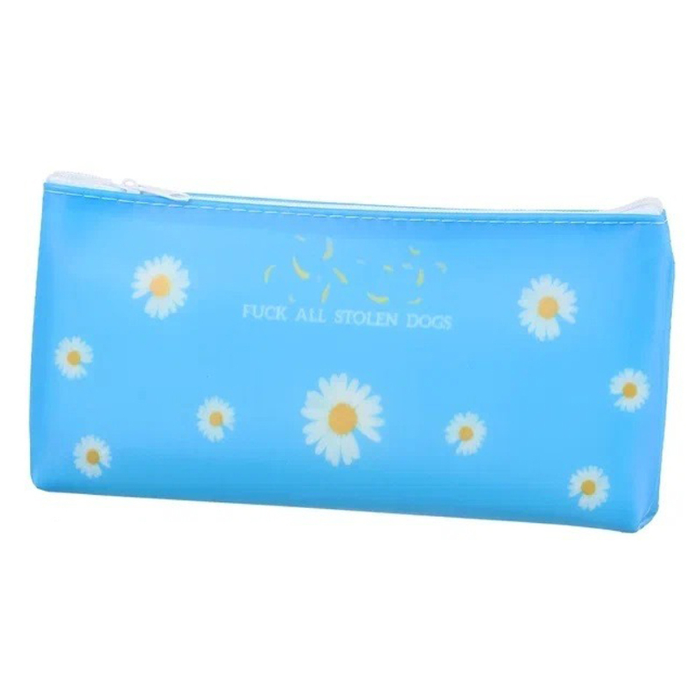 Пенал-косметичка Basir без наполнения, 19*9*5 см, серия "Ромашка", силиконовый, ассорти