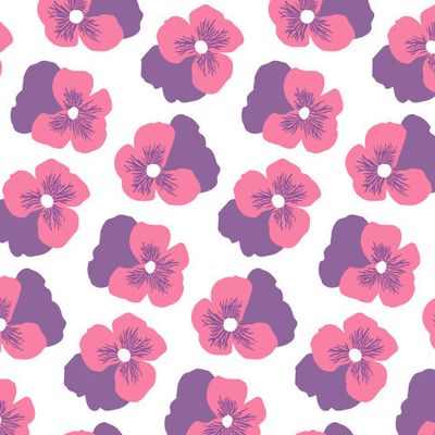Buy flower fabric with violets pink