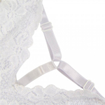 Трусики-танга женские с цветочным принтом, белые, 3XL-4XL