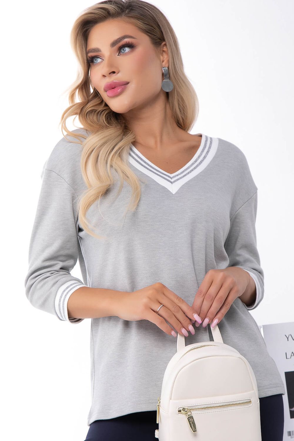 Джемпер "Однажды в Риме" Б7277 (грей) LT Collection (Акция)