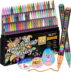 NICETY акриловые маркеры 0,7 мм, 72 шт