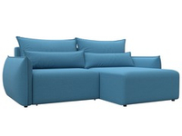 Диван угловой Лига-051 НПБ угол универсальный РОГОЖКА Амур 10 голубой