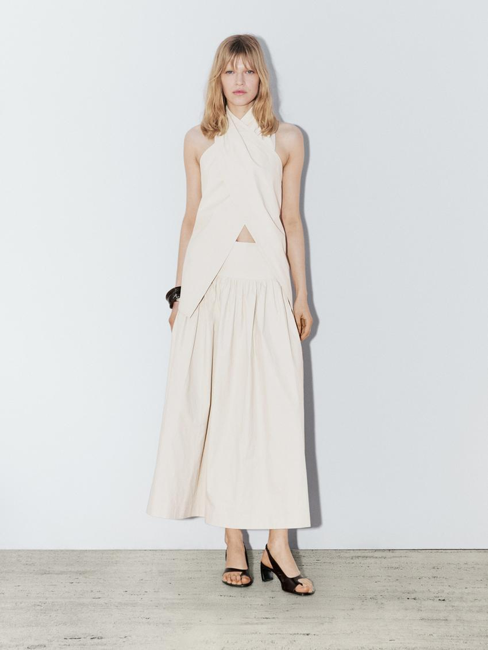 Massimo Dutti Топ из 100% льна - Studio, натуральный