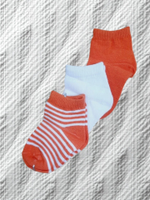 К 9505-3 Набор носков для детей 3 штуки оранжевый горох