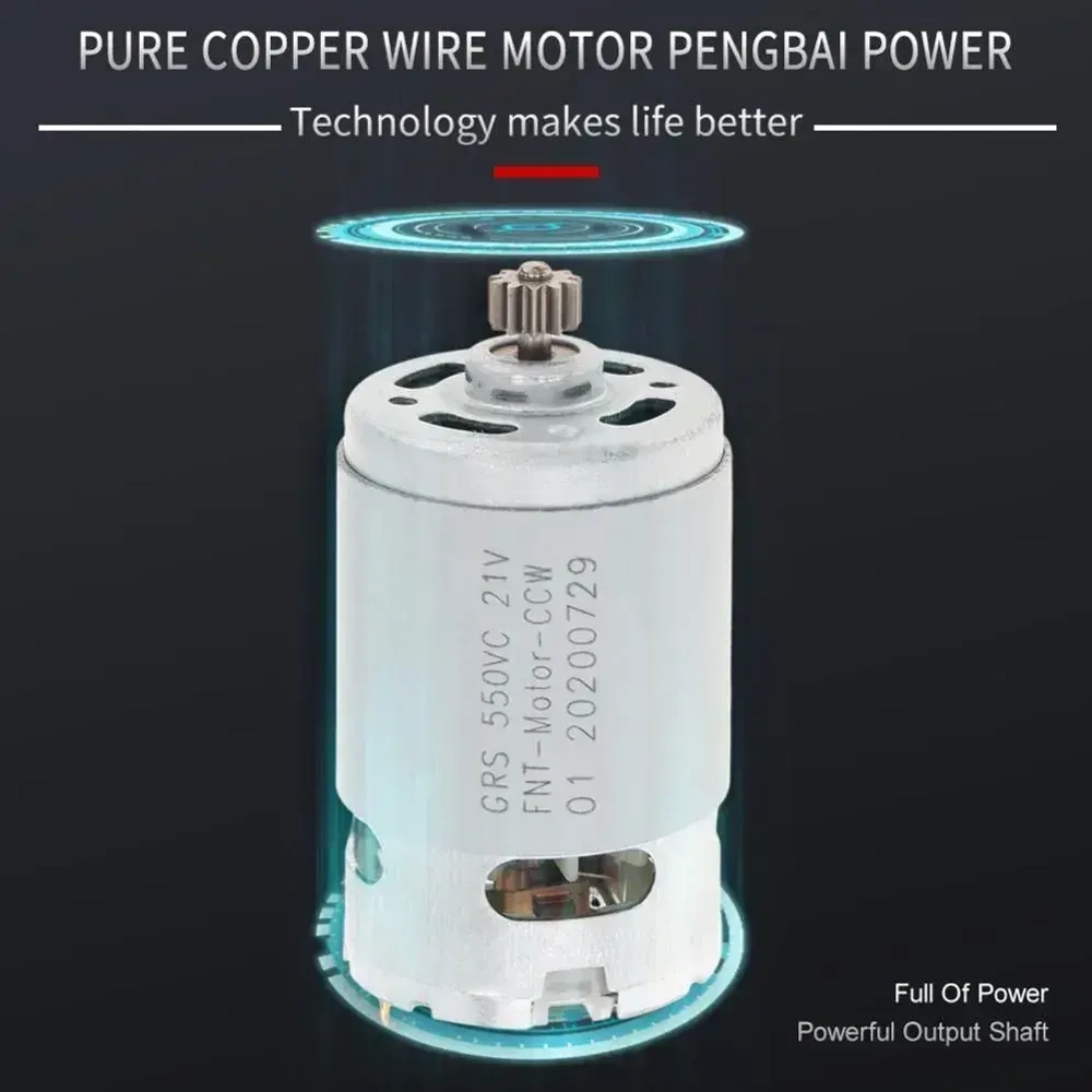 RS550 21V 23000 об/мин 11 зубьев (8,8 * 4,8 мм) высокоскоростной двигатель постоянного тока для аккумуляторной / зарядной дрели / шуруповерта