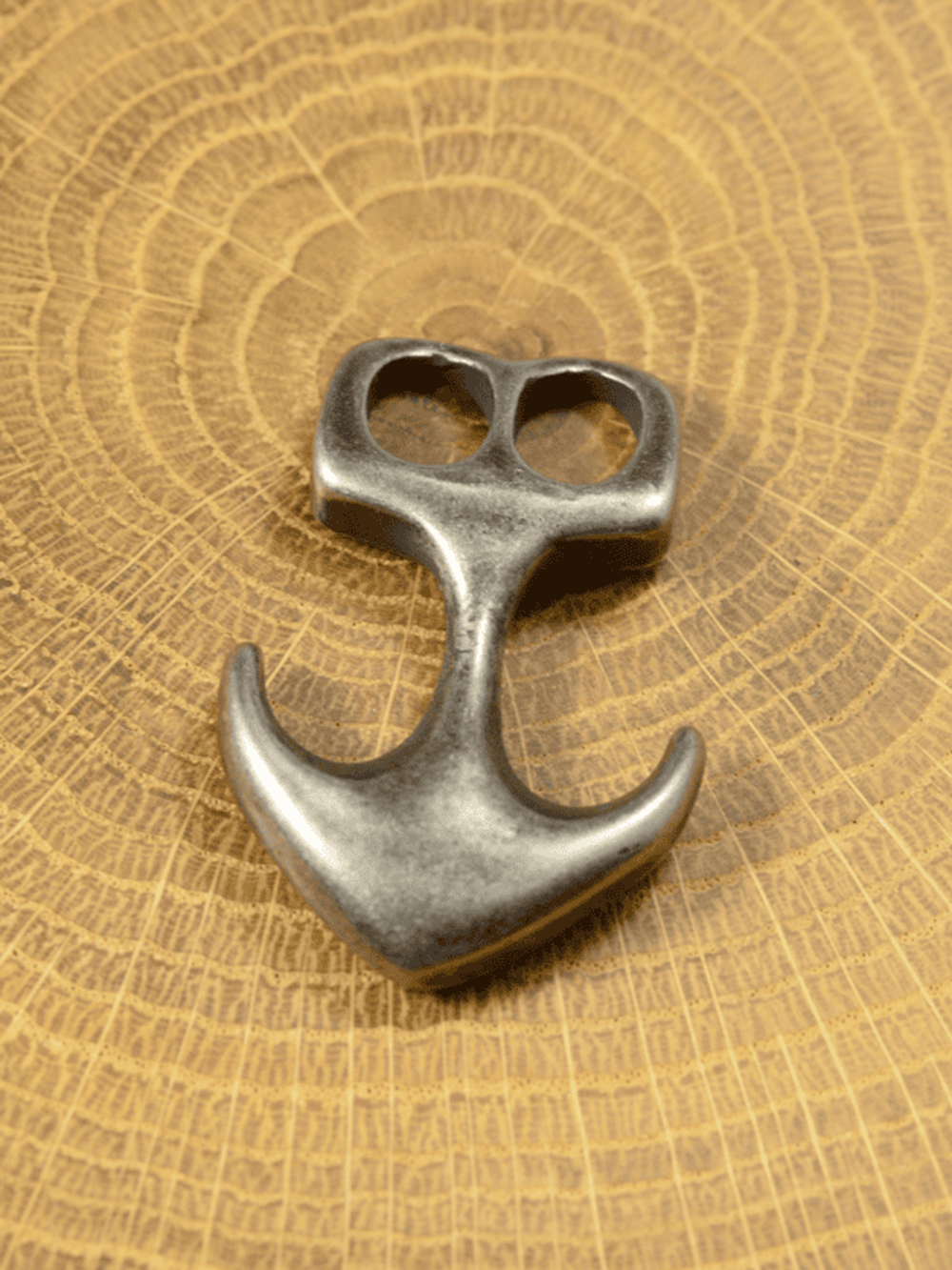 Застежка Якорь ЧЕРНЫЙ ВИНТАЖ из нержавеющей стали