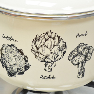 Кастрюля 3л "Брокколи" слоновая кость