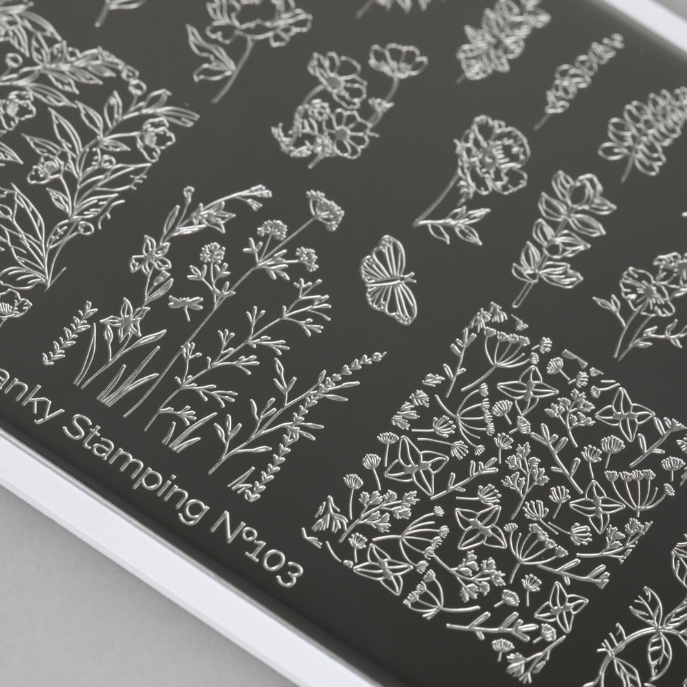 Swanky Stamping, Пластина 103 цветы