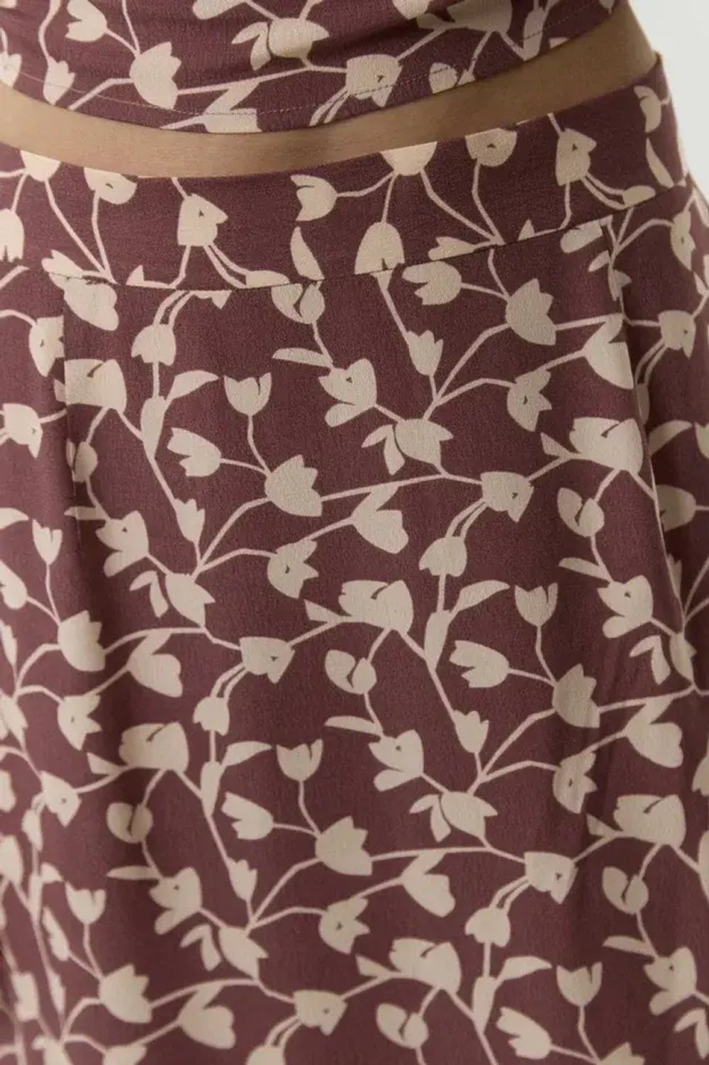 Юбка со шлицей тюльпаны