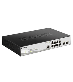 D-Link Managed L2 Metro Ethernet Switch 8x1000Base-T PoE, 2x1000Base-X SFP, PoE Budget 78W, Surge 6KV, CLI, RJ45 Console, Dying Gasp