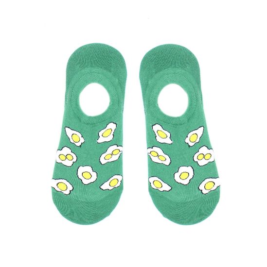 Носки зеленые "Яичница - глазунья" Hobby Line