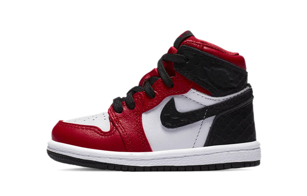 Baby Jordan Air Jordan 1 Retro High OG "Satin Red" comfortable and versatile shock absorption non-slip high-top toddler shoes Satin Red 2020 edition